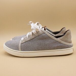 Olukai Pehuea Li Lace Up Beige Tan Casual Comfort Sneakers Women's Size 8